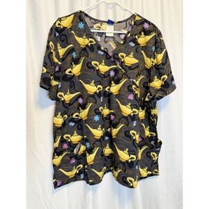 Women's Disney Aladdin 3XL Scrub Top with pockets